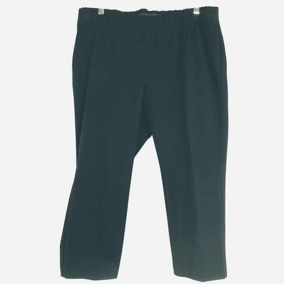 Talbots Black Pants, Size 14WP (Plus Petite), Elastic Waistband, Straight-Leg - Picture 1 of 8